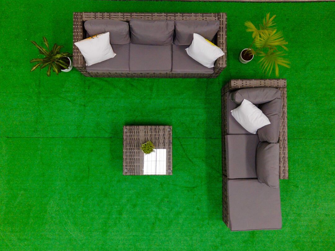 5 Seater Outdoor Sofa + Coffee Table + Ottoman.