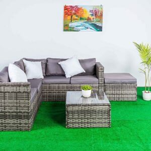 5 Seater Outdoor Sofa + Coffee Table + Ottoman.