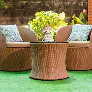 Sunflower Outdoor Balcony Set with 2 Chairs & Table.
