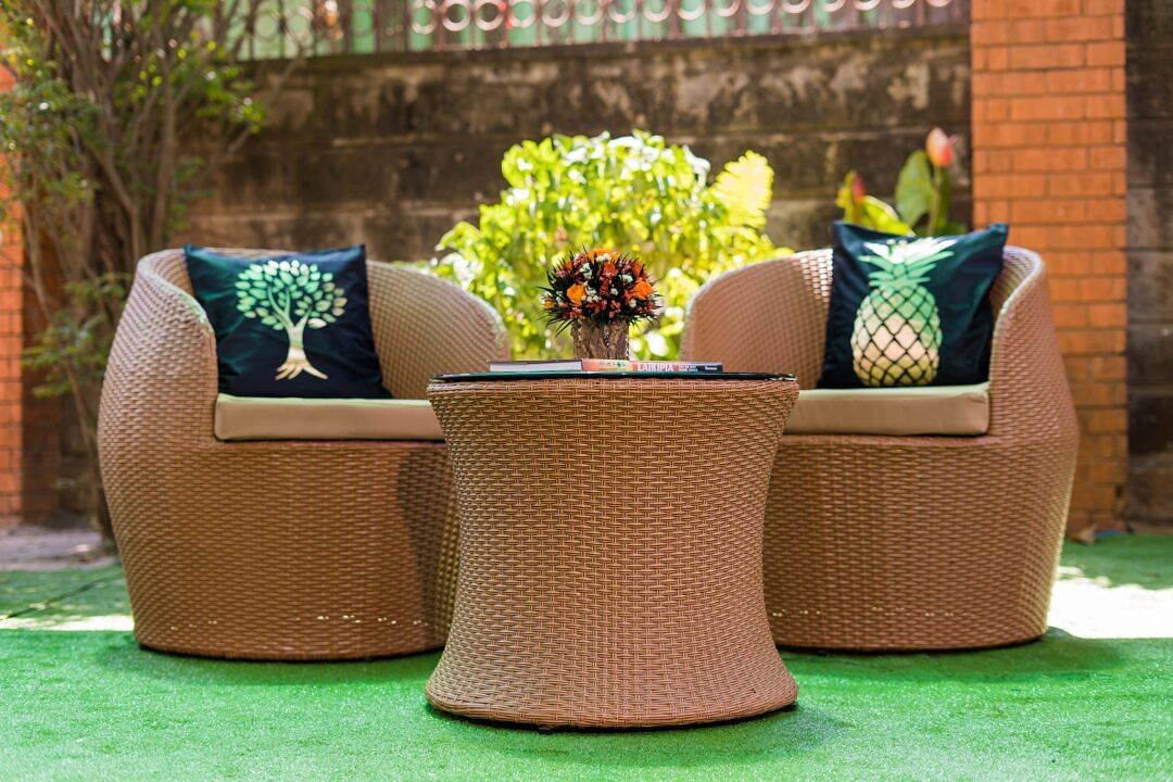 Sunflower Outdoor Balcony Set with 2 Chairs & Table.