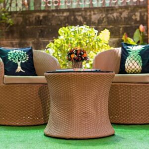 Sunflower Outdoor Balcony Set with 2 Chairs & Table.
