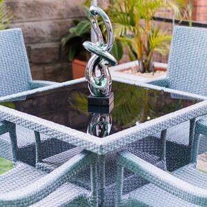 Outdoor Garden Set with 4 Chairs & Dining Table.